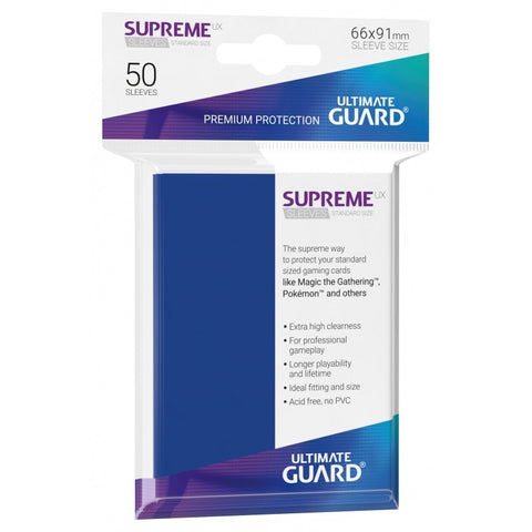Ultimate Guard Supreme UX Sleeves - Standard Size - Blue - 50 pack