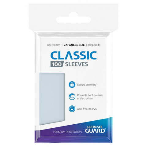 Ultimate Guard - Classic Sleeves - Japanese Size - Clear - 100 Pack